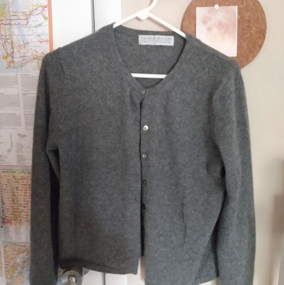 Gray cardigan